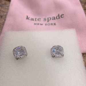 Kate Spade princess cut large studs